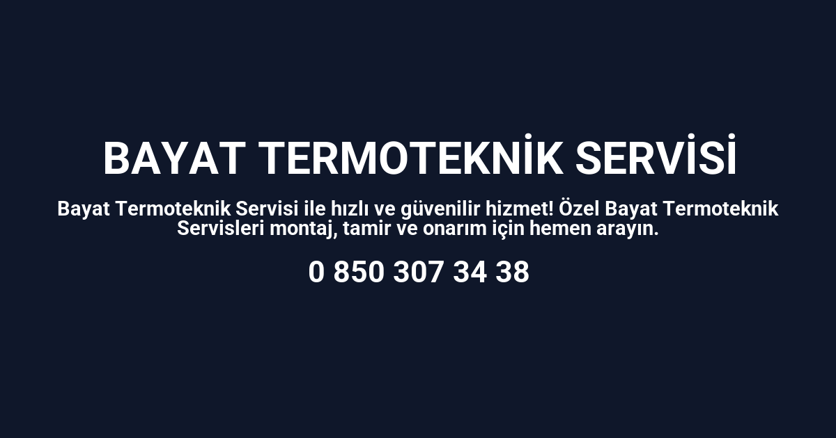Bayat Termoteknik Servisi